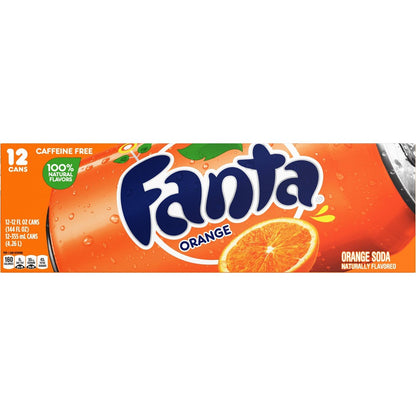 Fanta Orange Flavored Soda, 12 Fl. Oz., 12 Count