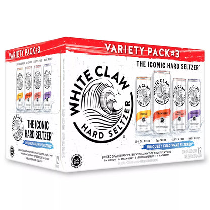 White Claw Hard Seltzer Variety Pack #3 - 12pk/12 fl oz Cans