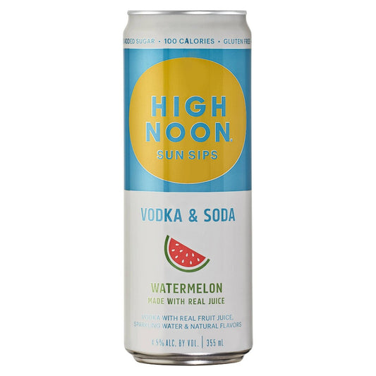 High Noon Sun Sips Watermelon Vodka & Soda - 355ml Can