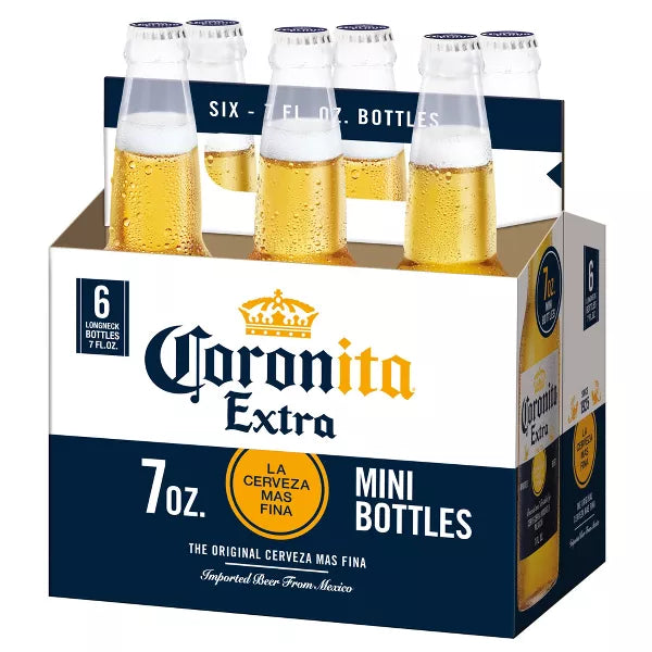 Corona Extra Coronita Lager Beer - 6pk/7 fl oz Mini Bottles