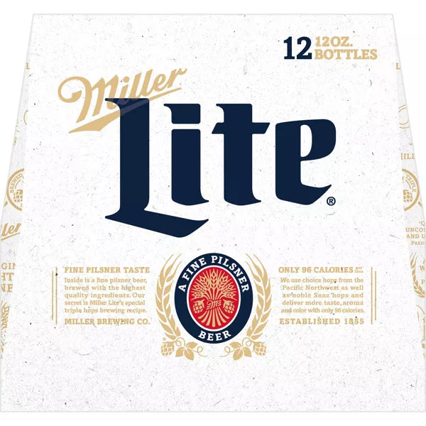 Miller Lite Beer - 12pk/12 fl oz Bottles