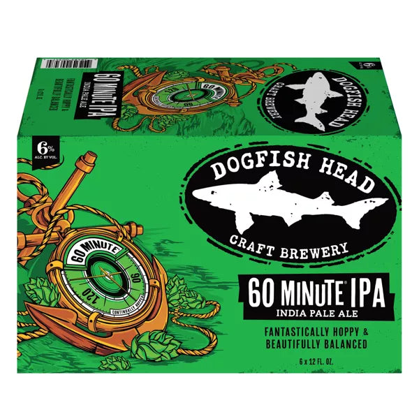 Dogfish Head 60 Minute IPA Beer - 6pk/12 fl oz Cans