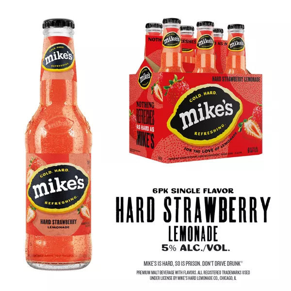 Mike's Hard Strawberry Lemonade - 6pk/11.2 fl oz Bottles