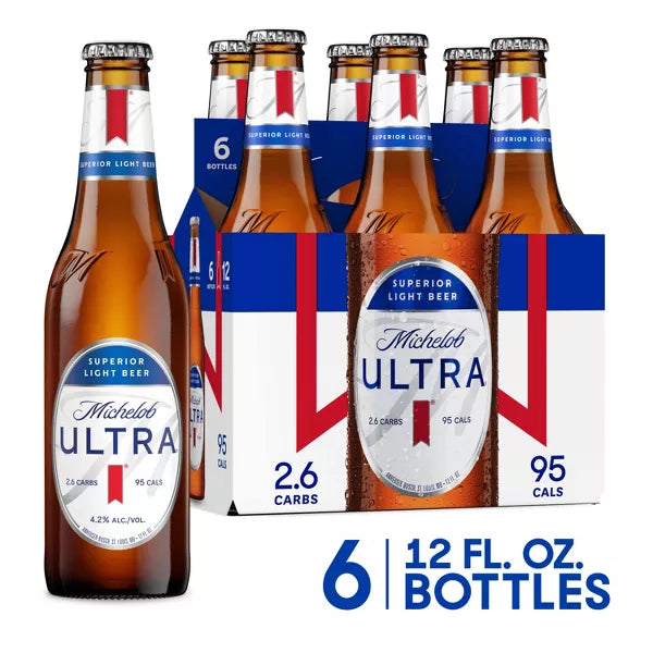 Michelob ULTRA Superior Light American Lager Beer - 6pk/12 fl oz Bottles