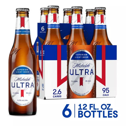 Michelob ULTRA Superior Light American Lager Beer - 6pk/12 fl oz Bottles