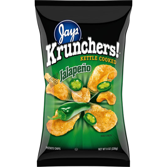 JAYS, KRUNCHERS!, POTATO CHIPS, JALAPENO