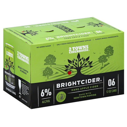 2 Towns Bright Cider 6pk 12oz Cans