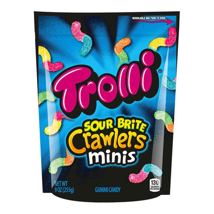 TROLLI, SOUR BRITE CRAWLERS MINIS GUMMI CANDY