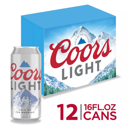Coors Light Beer - 12pk/16 fl oz Cans