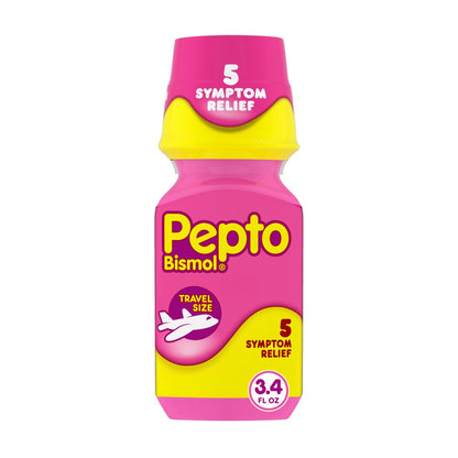 Pepto-Bismol Liquid, Upset Stomach Relief, Stomach Relief, Anti-Diarrheal - Travel Size - 3.4 fl oz