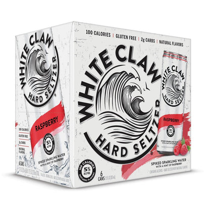 White Claw Raspberry Hard Seltzer - 6pk/12 fl oz Cans
