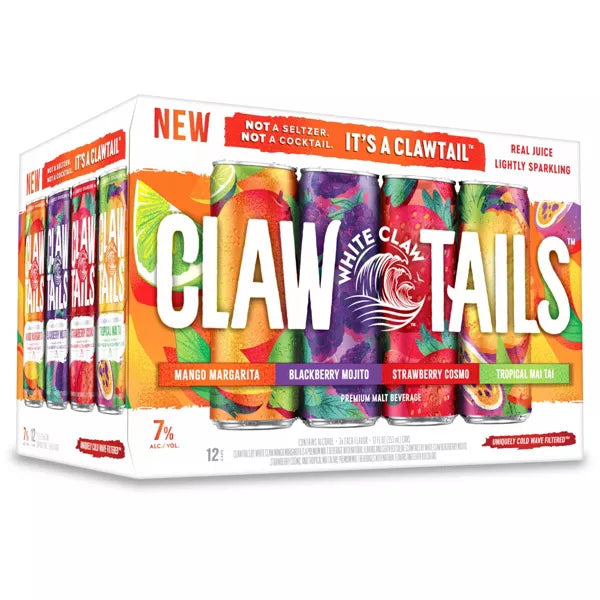 White Claw Hard Seltzer Clawtails Variety Flavored Alcoholic Beverages - 12pk/12 fl oz Cans