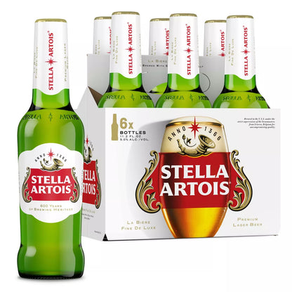 Stella Artois Premium Lager Beer - 6pk/11.2 fl oz Bottles