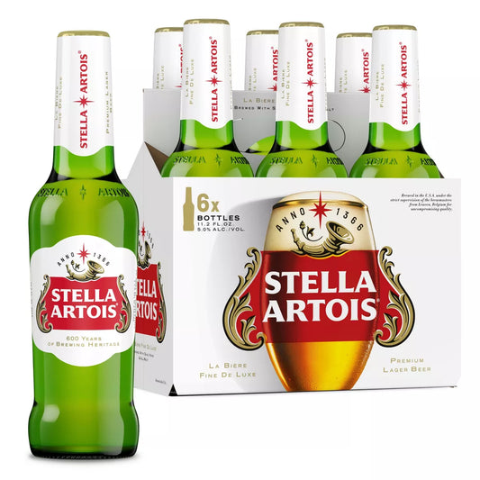 Stella Artois Premium Lager Beer - 6pk/11.2 fl oz Bottles