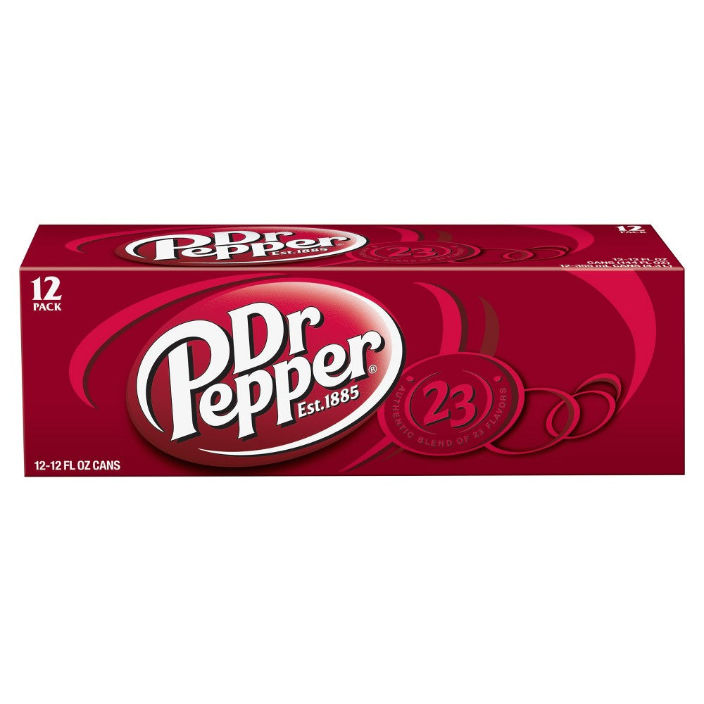 Dr Pepper Soda Pop  12 fl oz  12 Pack Cans