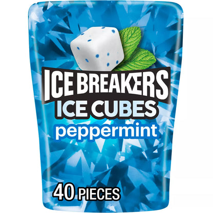 Ice Breakers Ice Cubes Peppermint Sugar Free Gum - 40ct