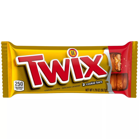 Twix Caramel Full Size Caramel Cookie Chocolate Candy Bar - 1.79oz