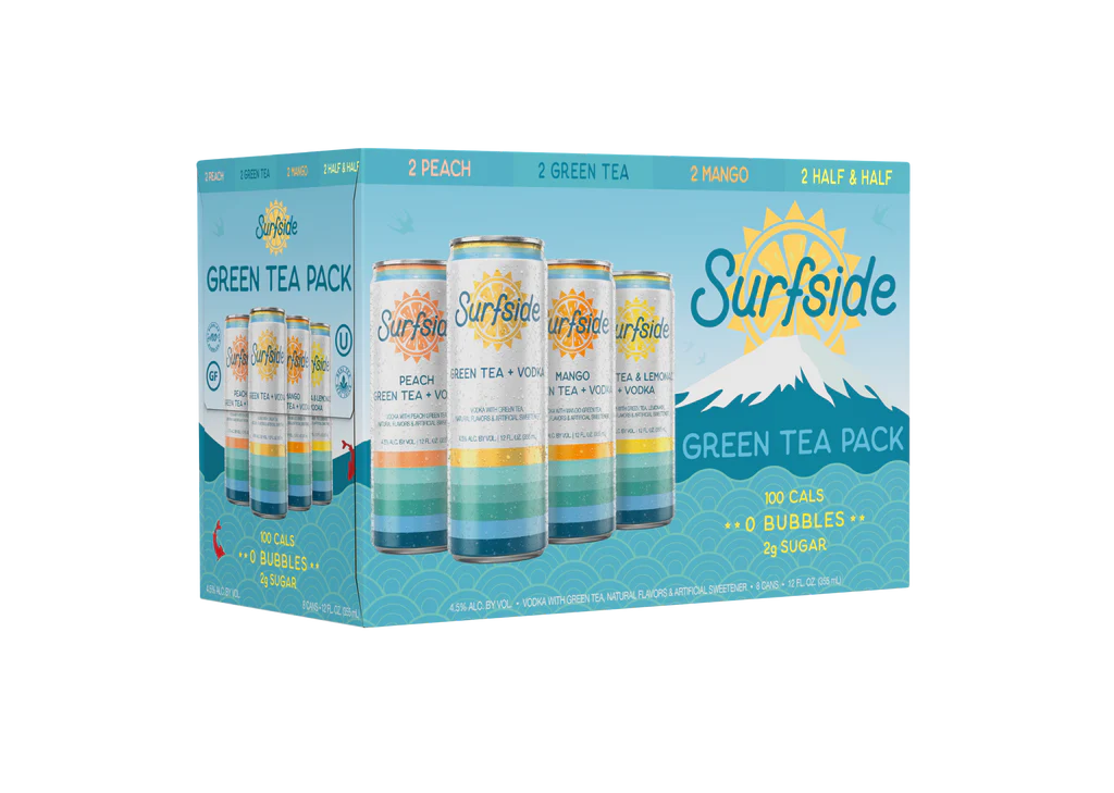 Surfside Green Tea + Vodka Variety 8 Pack