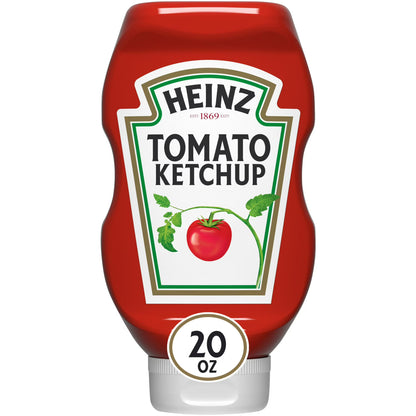 Heinz Tomato Ketchup, 20 oz Bottle, Liquids, Casein-Free, Heinz