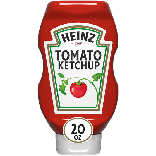 Heinz Tomato Ketchup, 20 oz Bottle, Liquids, Casein-Free, Heinz