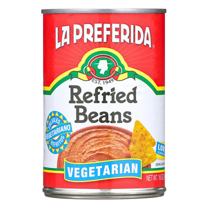 La Preferida Refried Beans Vegetarian, Low Fat, 16 oz