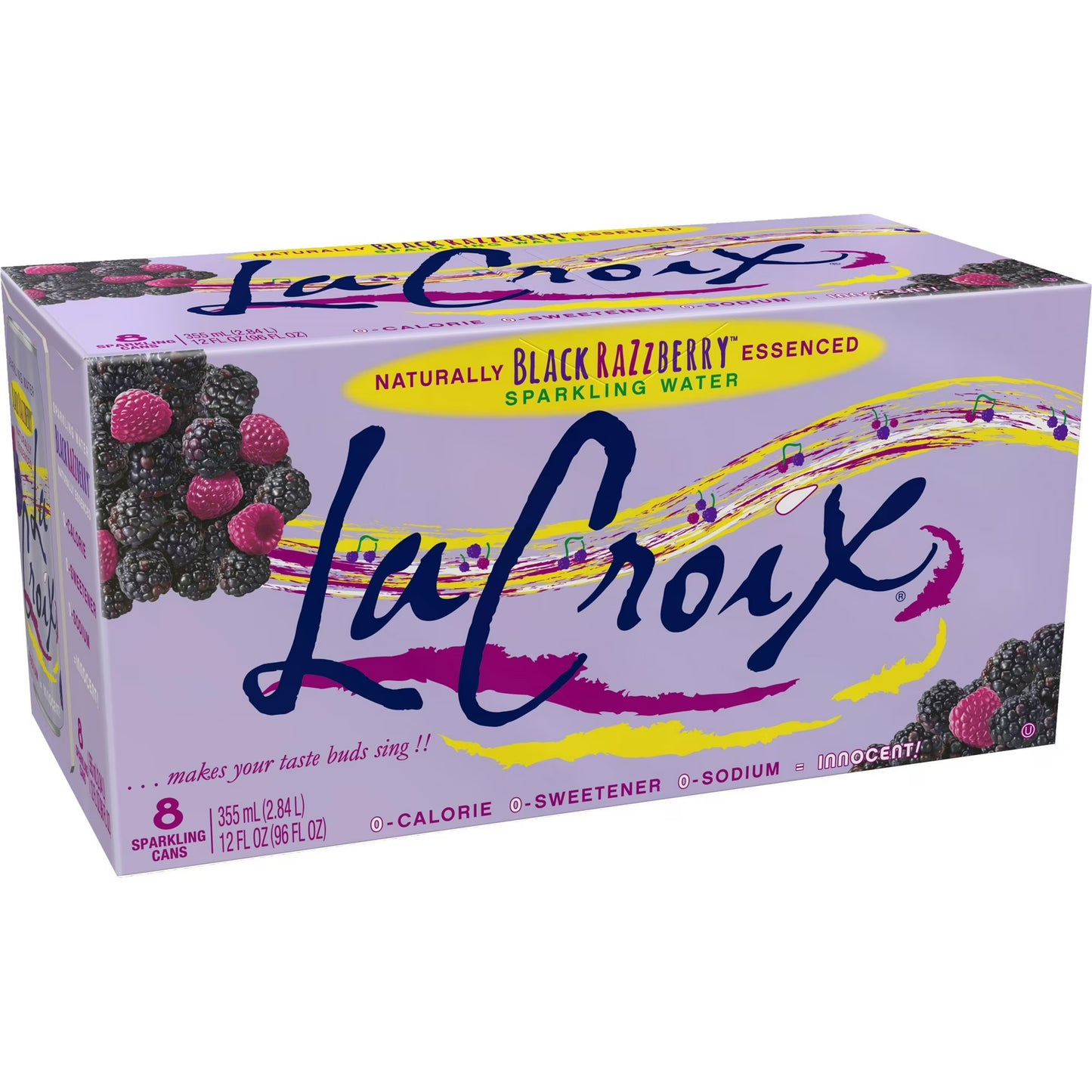 LaCroix Black Razzberry Sparkling Water 8pk/12 fl oz Cans, 8 Pack