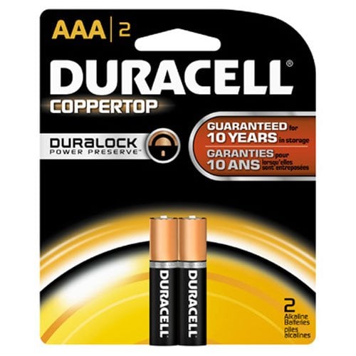 Duracell MN-2400B2 AAA Cell Alkaline Batteries - 2-Pack