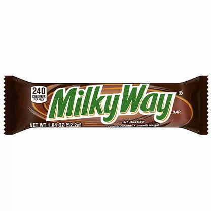 Milky Way Milk Chocolate Singles Size Candy Bars 1.84 oz Pack of 2