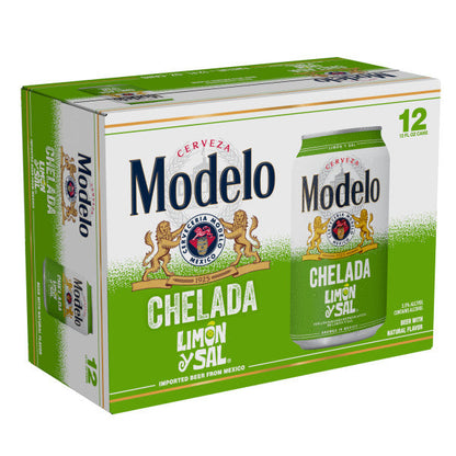 Modelo Chelada Limon y Sal Mexican Import Flavored Beer 3.5% ABV Can - 12-12 Fl. Oz.
