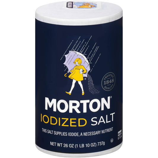 Morton® Salt, Iodized, 26 oz Round Can