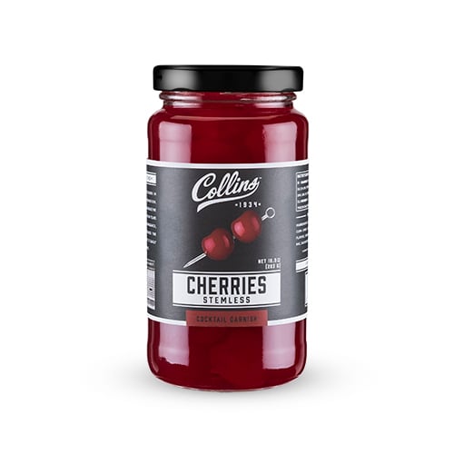 Collins Stemless Maraschino Cherries | Popular Garnish for Cocktail Drinks  Desserts  Martinis  Manhattan  Old Fashioned  10oz