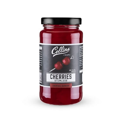 Collins Stemless Maraschino Cherries | Popular Garnish for Cocktail Drinks  Desserts  Martinis  Manhattan  Old Fashioned  10oz