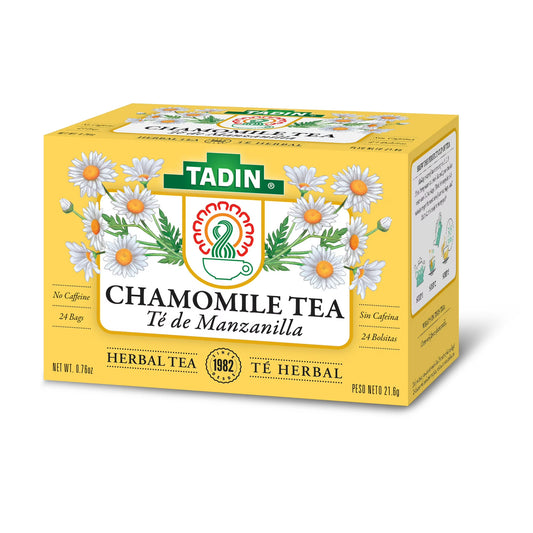 Tadin Chamomile Tea, Herbal Tea, Caffeine-Free Tea, Herbal Tea Bags, 24 Count, Pack of 1