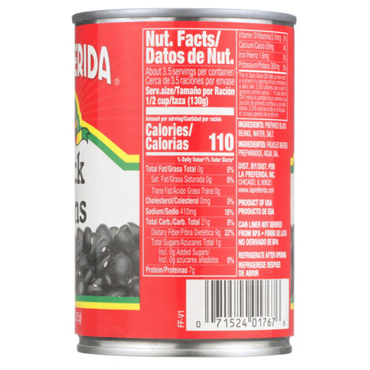 La Preferida Black Beans, 15 oz, Can