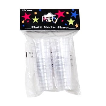 20 Shot Glasses Premium 2oz Clear Plastic Disposable Cups  Perfect Container for Jello Shots  Condiments  Tasting  Sauce  Dipping  Samples