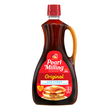 Pearl Milling Company Lite Original Pancake & Waffle Syrup  24 fl oz Bottle  Easy-Pour Dispenser