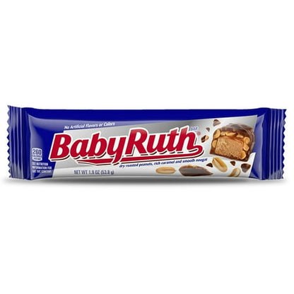 Baby Ruth Chocolatey  Peanut  Caramel and Nougat  Full Size Candy Bar  Easter Basket Stuffers  1.9 oz