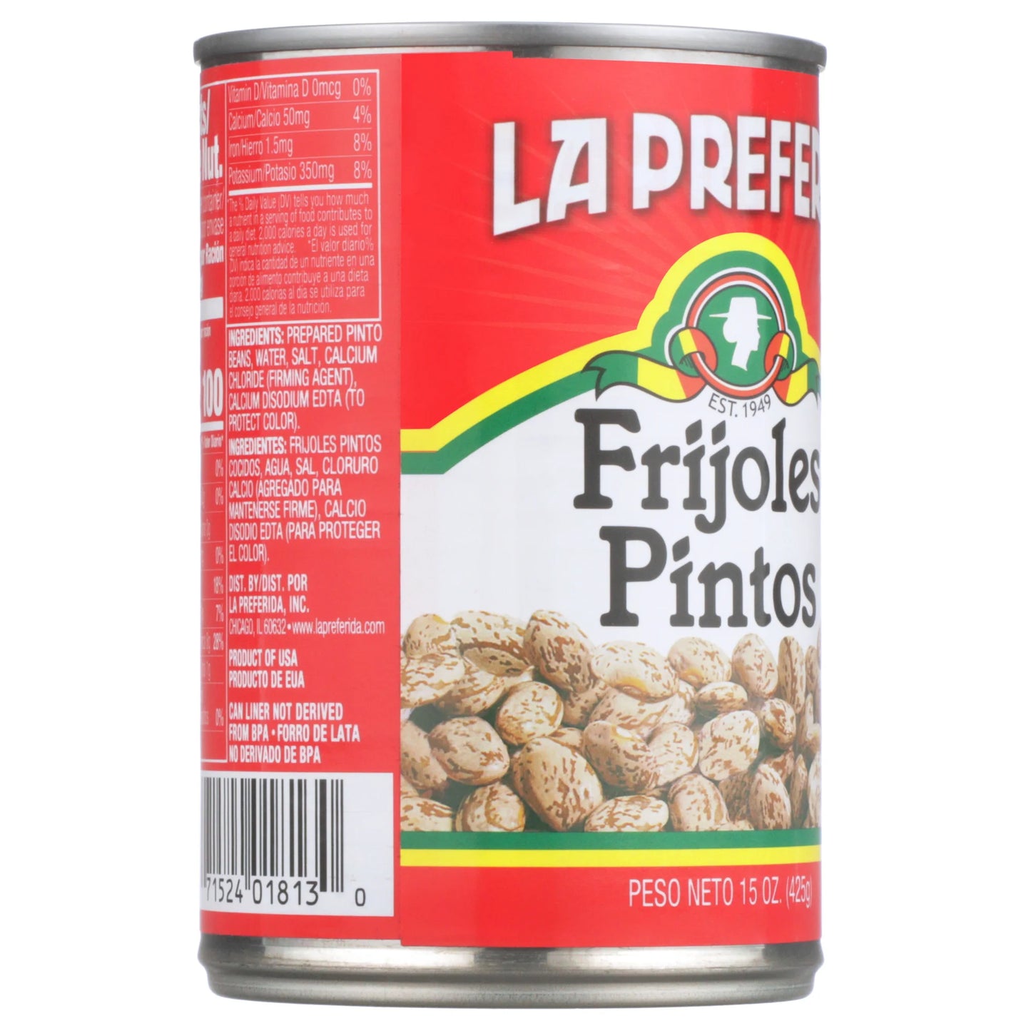 La Preferida Pinto Beans, 15 oz, Can