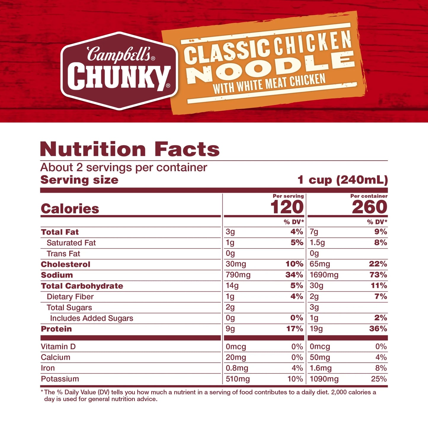 Campbell's Chunky Classic Chicken Noodles 18.8 Oz