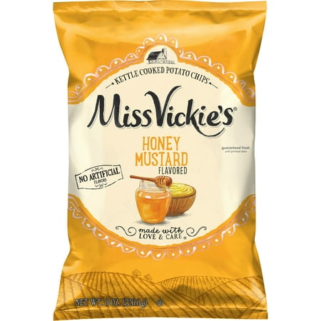 Miss Vickie s Honey Mustard Flavored Kettle Cooked Potato Chips  8 oz Bag