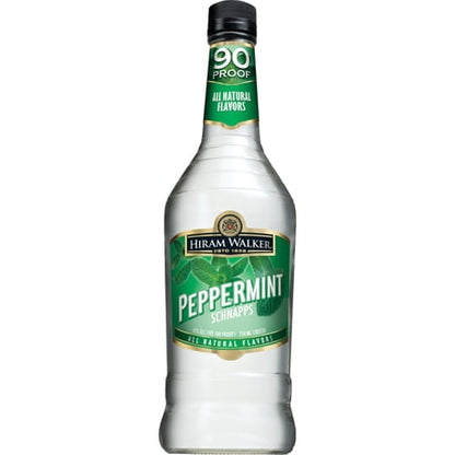 Hiram Walker Peppermint Schnapps, 750ML Bottle, 90 Proof