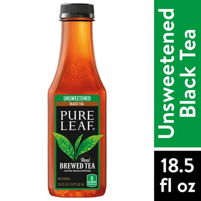 Pure Leaf Unsweetened No Lemon Iced Tea 18.5 Fluid Ounce Plastic Bottle