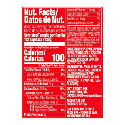 La Preferida Pinto Beans, 15 oz, Can