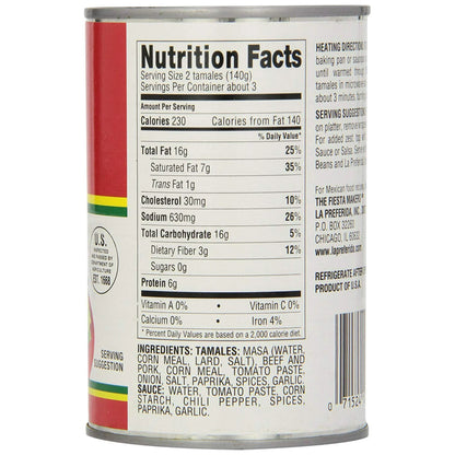 La Preferida Tamales 15 Oz