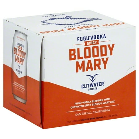 Cutwater Spicy Bloody Mary Pre-Mixed Cocktails, 4 pack, 12 fl oz cans