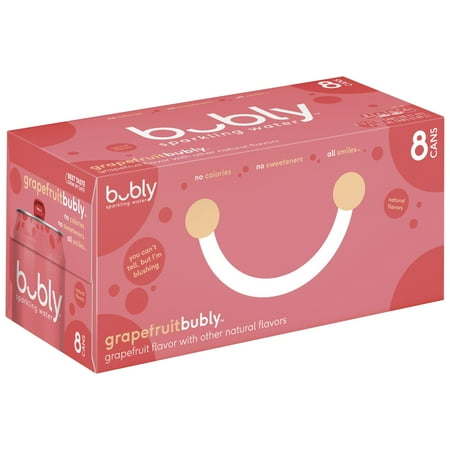 bubly Grapefruit Sparkling Water 12 Fluid Ounces 8 Pack Aluminum Can