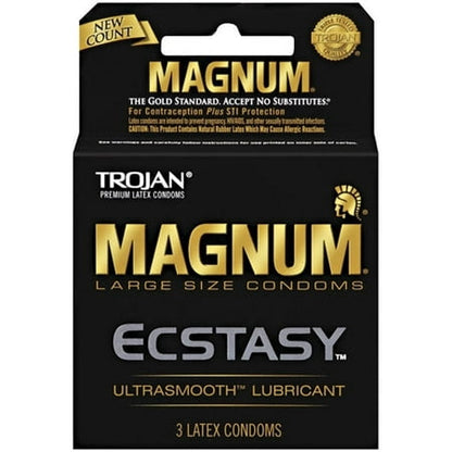 Trojan™ Premium Latex Condoms Magnum™ Ecstasy™ 00022600647201 Basic male condom, Hevea-latex