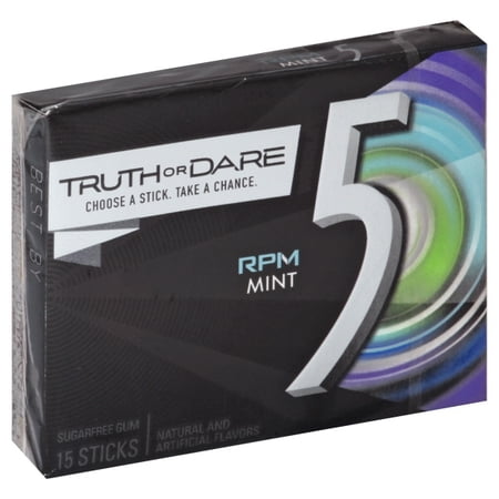 5 RPM Mint Flavor Sugarfree Gum, 15 pieces
