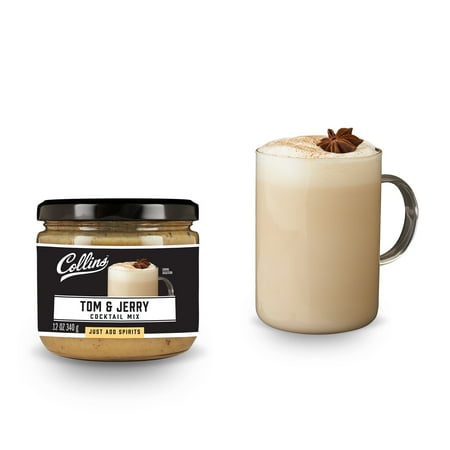 Collins Tom & Jerry Mix  Real Ingredients  Craft Cocktail Mixers  Hot Buttered Rum Style Drink  12 oz