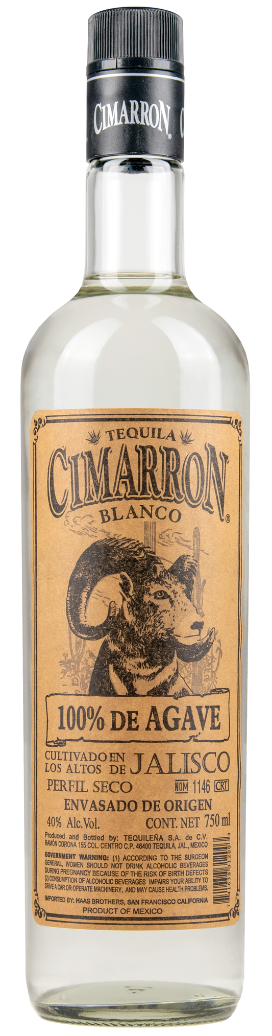 Cimarron Tequila Blanco Perfil Seco Nom 1146 750 mL